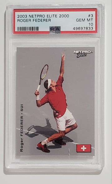 2003 Netpro Elite 2000 Tennis #3 Roger Federer RC Rookie PSA 10 GEM MINT