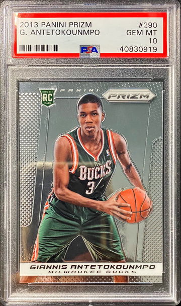 Giannis Antetokounmpo Prizm Rookie PSA 10