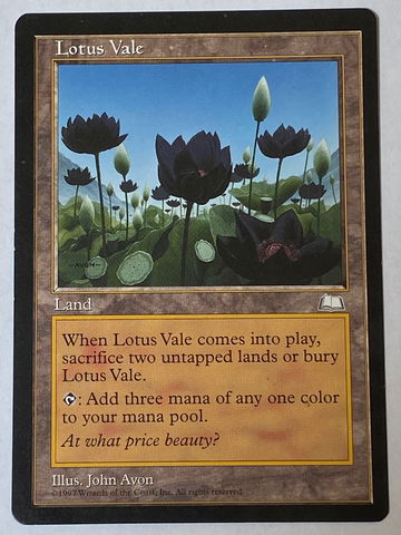 Lotus Vale - Magic the Gathering - Weatherlight - No Play! Mint!!