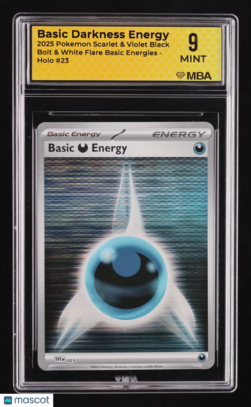 2025 Pokemon Black Bolt & White Flare Basic Energies Basic Darkness Energy Holo MBA 9 #23