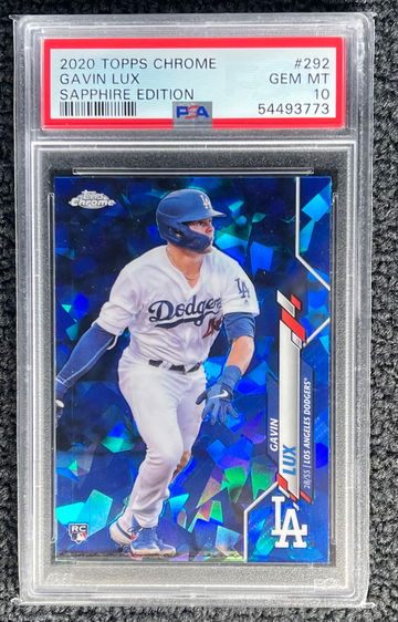 2020 Topps Chrome Sapphire Edition Gavin Lux PSA 10 #292 SP Refractor Rookie RC