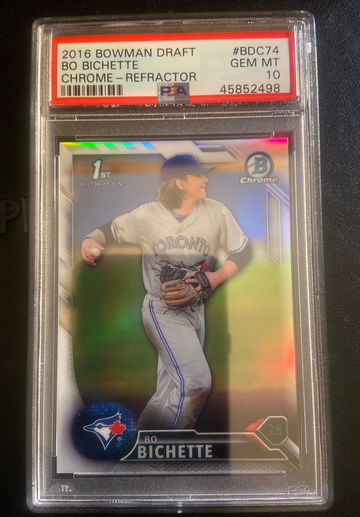 Bo Bichette 16 draft chrome psa 10