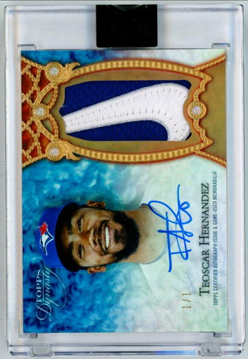 Teoscar Hernandez 2022 Topps Dynasty Autograph Nike Logo Patch 1/1
