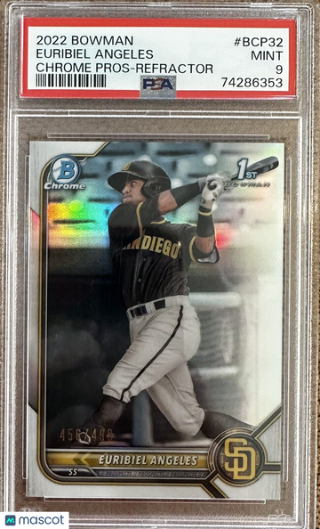 2022 Bowman Chrome Prospect Euribiel Angeles Refractor #BCP32 PSA 9