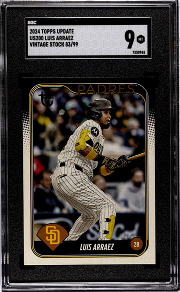 2024 Topps Update Vintage Stock Luis Arraez #US200 /99 SGC 9