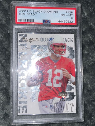 2000 upper deck black diamond tom Brady psa 8