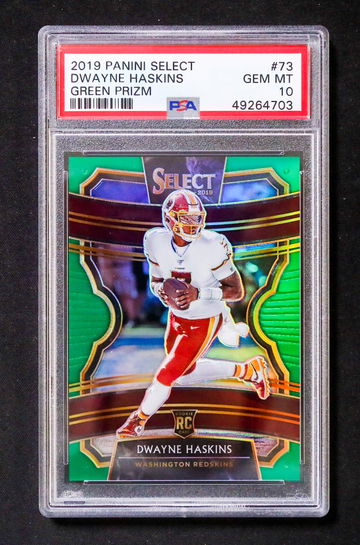 2019 Panini Select - Dwayne Haskins - Rookie Concourse Level Green Prizm SSP /5 PSA 10 Gem Mint
