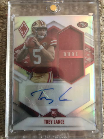 2021 Phoenix Trey Lance 22/50  Rookie Dual Patch Auto! #RAD-TLA 