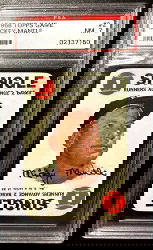 1968 Topps Game Mickey Mantle #2 PSA 7