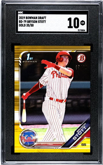 2019 Bowman Draft Gold /50 Bryson Stott Pop 1!!