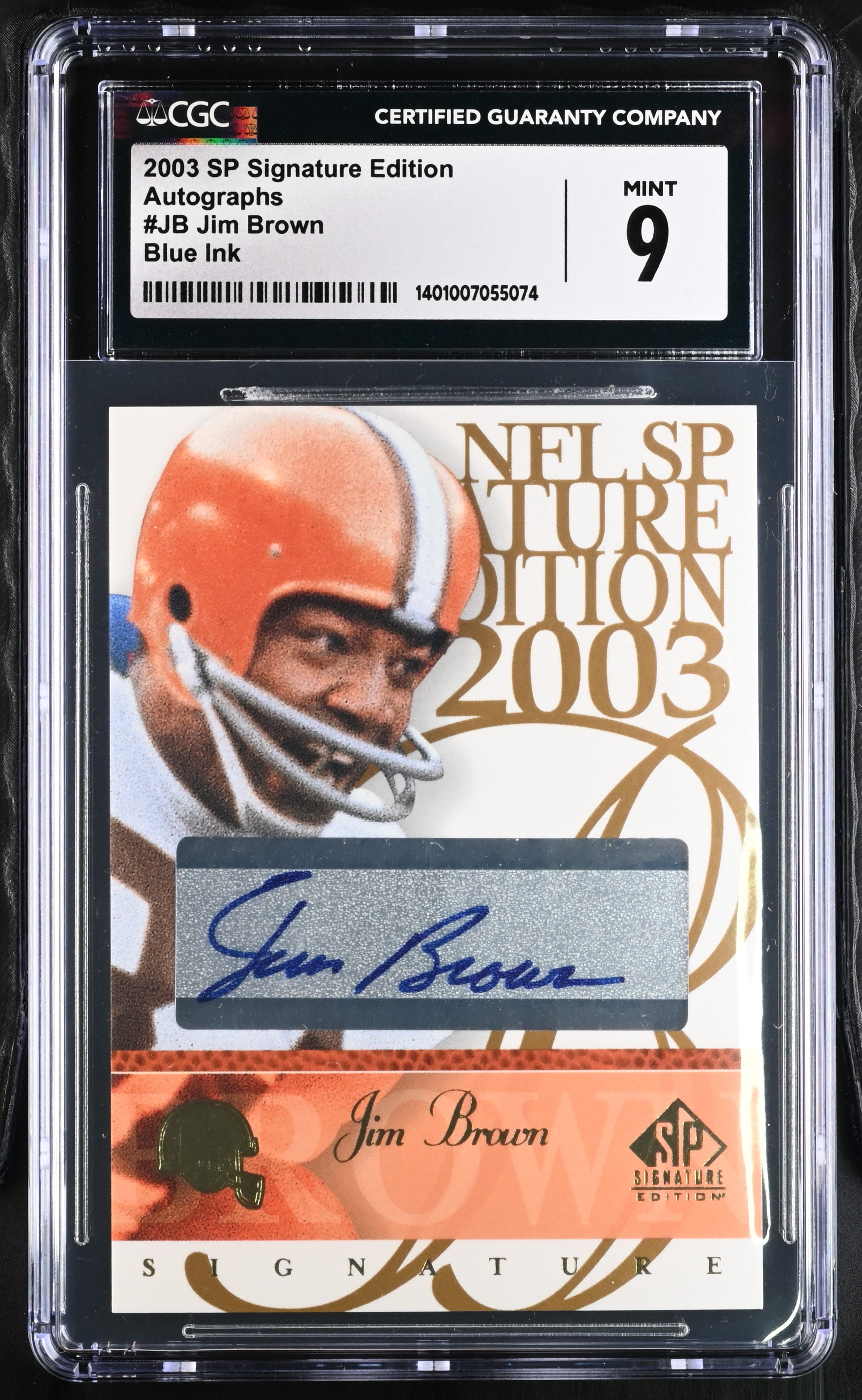 Jim Brown Signature Edition #JB Blue Ink Autographs CGC 9 SP