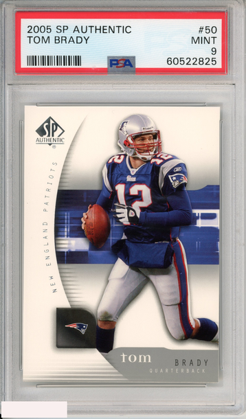 2005 SP AUTHENTIC TOM BRADY #50 NEW ENGLAND PATRIOTS PSA 9 MINT