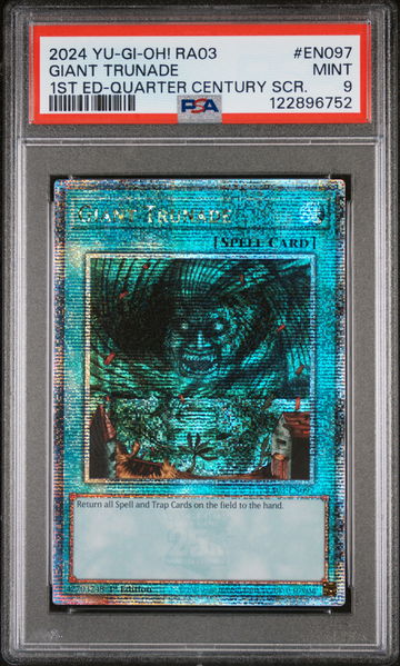 2024 Yu-Gi-Oh! RA03 Quarter Century SCR Giant Trunade #EN097 1st Ed PSA 9