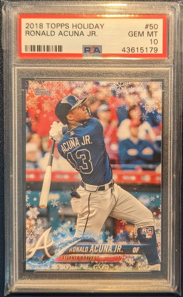 2018 Topps Holiday Ronald Acuna Jr PSA 10