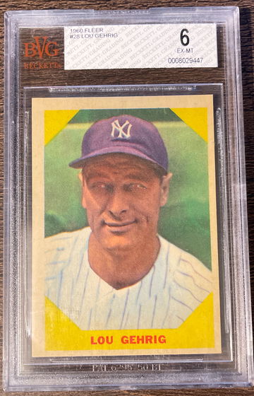 1960 Fleer Lou Gehrig #28 BVG 6