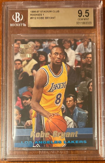 KOBE BRYANT 1996-97 STADIUM CLUB ROOKIES 1 BGS 9.5 GEM MINT RC