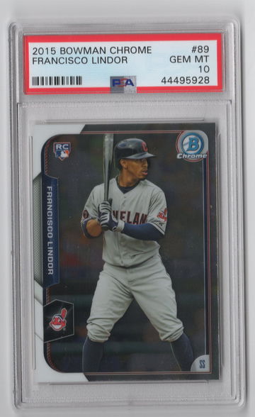 2015 Bowman Chrome Francisco Lindor PSA 10