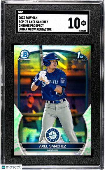 2023 Bowman Axel Sanchez #BCP-73 CHR. Pros. Lunar Glow Refractor SGC 10