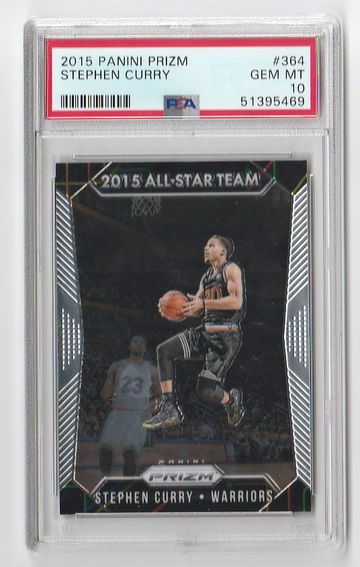 PSA 10 GEM MINT 2015 PANINI PRIZM STEPHEN CURRY CARD IS #364