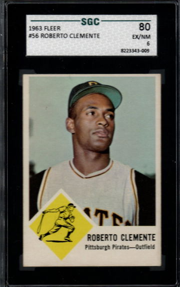 1963 Fleer #56 Roberto Clemente SGC 80 EX/NM 6