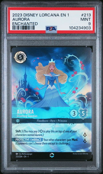 2023 Disney Lorcana the First Chapter Enchanted Aurora #213 PSA 9