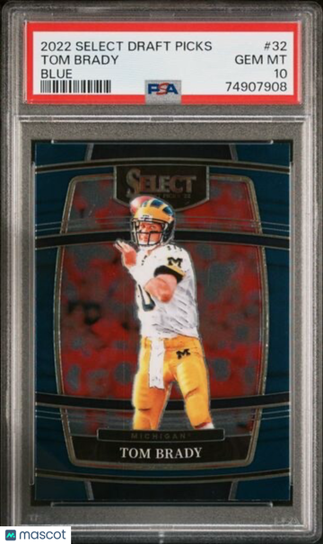 2022 Select Tom Brady #32 Blue PSA 10