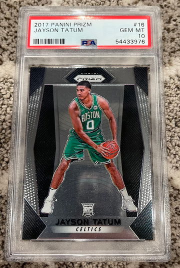 2017 Panini Prizm Basketball #16 Jayson Tatum Rookie Card PSA 10