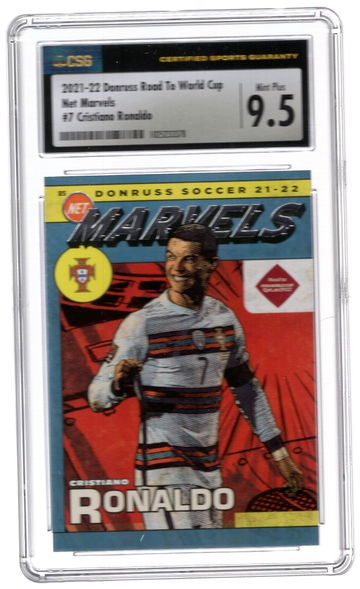 2021-22 Donruss Road to World Cup Cristiano Ronaldo Net Marvels 9.5