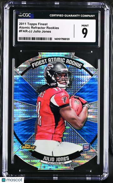 2011 Topps Finest Atomic Refractor Rookies Julio Jones #FAR-JJ CGC 9