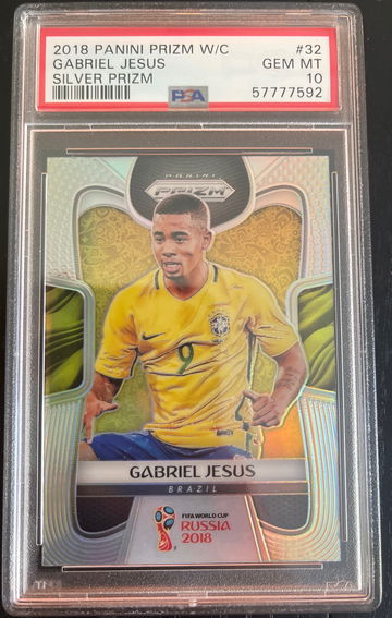 Gabriel Jesus 2018 World Cup Prizm Silver PSA 10