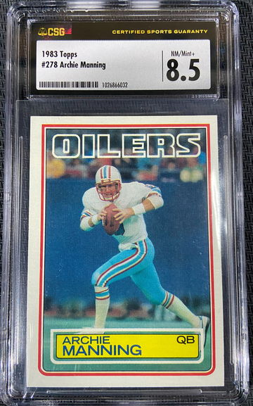 1983 Topps Archie Manning CSG 8.5 
