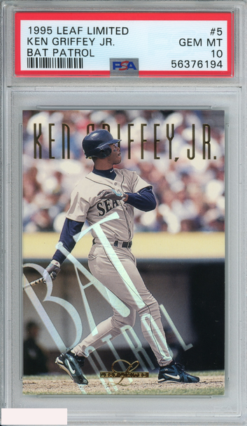 1995 LEAF LIMITED KEN GRIFFEY JR #5 BAT PATROL SEATTLE MARINERS PSA 10 GEM MT