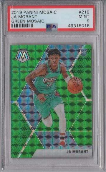 2019 Mosaic Ja Morant Green Mosaic PSA 9