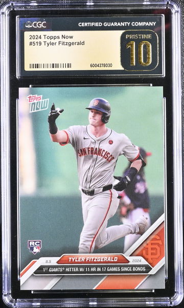 2024 TOPPS TYLER FITZGERALD #519 Rookie limited print /1203 Gold Label Pristine CGC 10