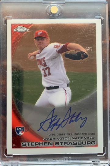 Stephen Strasburg 2010 Topps Chrome Rookie Auto