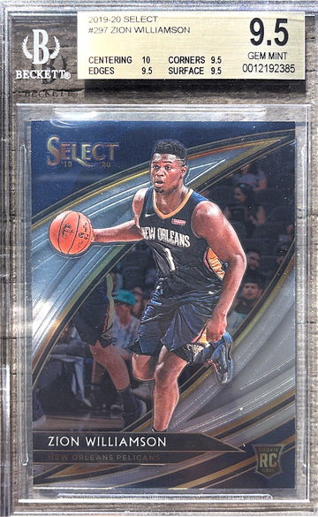 2019 Panini Select Zion Williamson Courtside TG+ BGS9.5