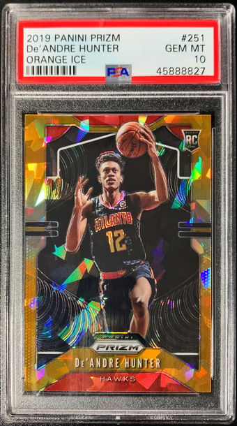 2019 Prizm Orange Ice Deandre Hunter Rookie PSA 10