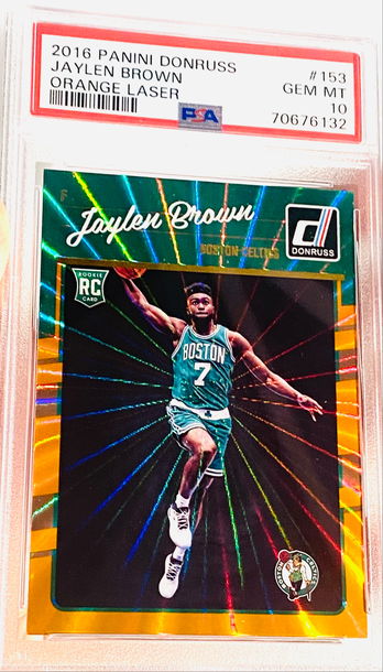 2016 Panini Donruss Jaylen Brown Orange Laser Rookie PSA 10 