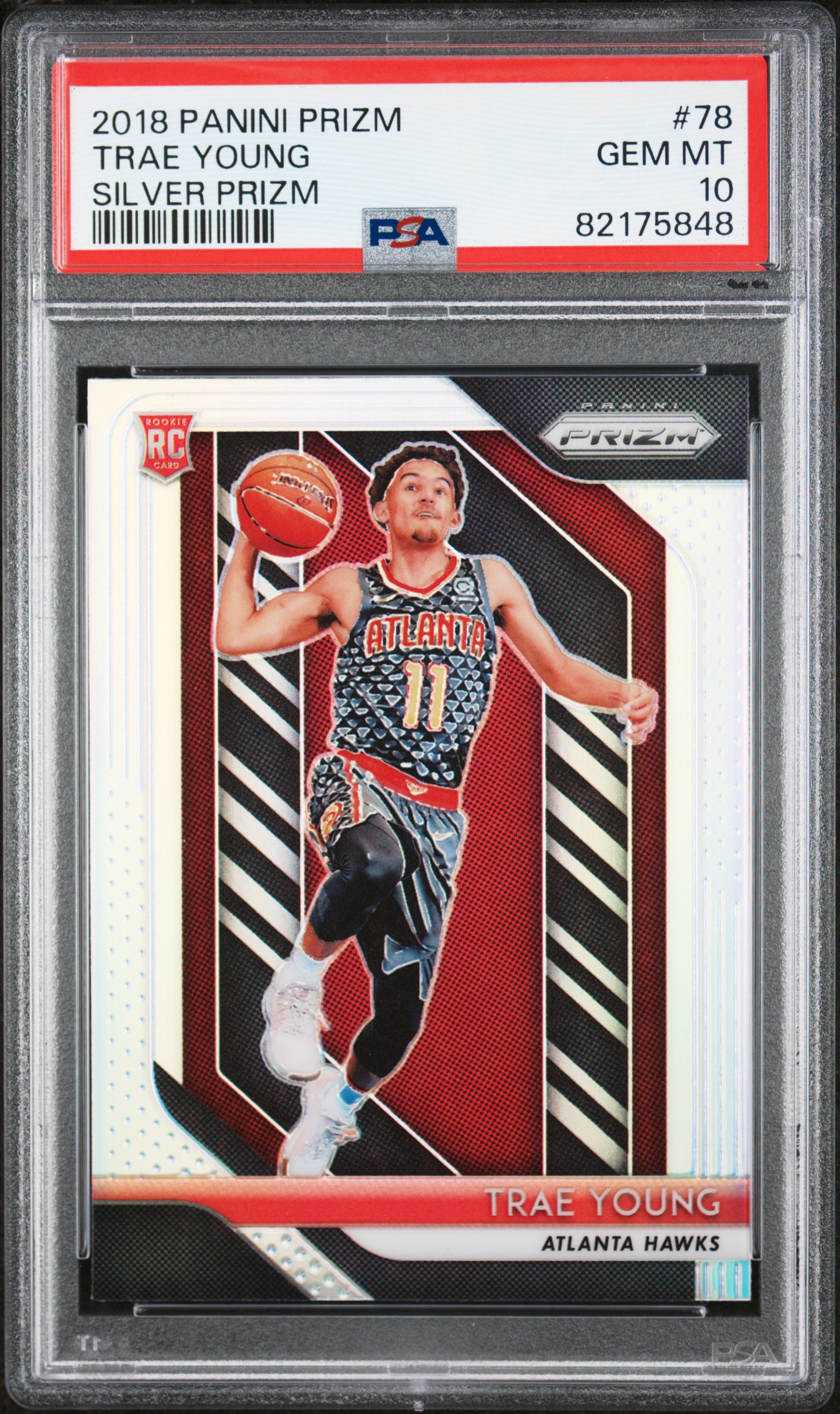 PSA 10 2018 Panini Prizm Trae Young Rookie RC Silver Prizm #78