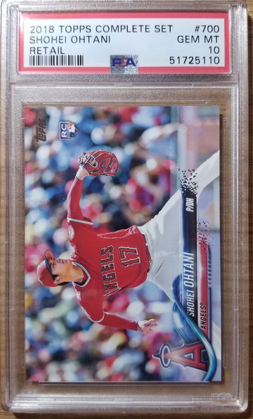 2018 Topps Factory Complete Set Shohei Ohtani Rookie Card #700 PSA 10 RC Retail Variation