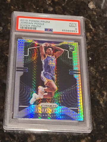 2019 Prizm Jordan Poole Hyper Prizm PSA 9 MINT #272