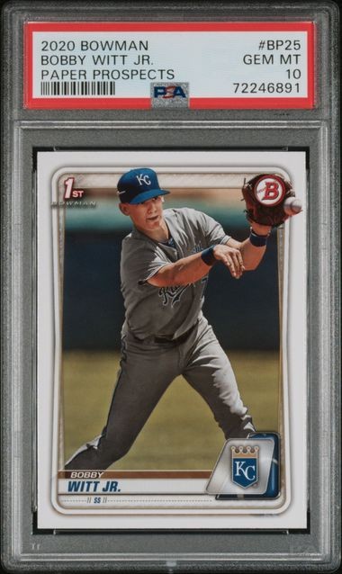 2020 BOWMAN BOBBY WITT JR PAPER PSA 10