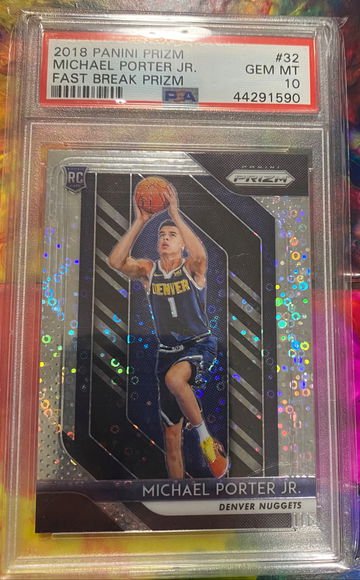 2018 michael Porter jr fast break prizm #32 gem mt 10 pop 75