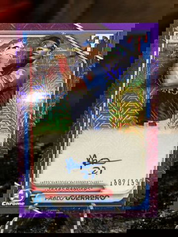 2024 Bowman Chrome PABLO GUERRERO AUTO #/199 Purple Mojo MEGA EXCLUSIVE 1/1 eBay