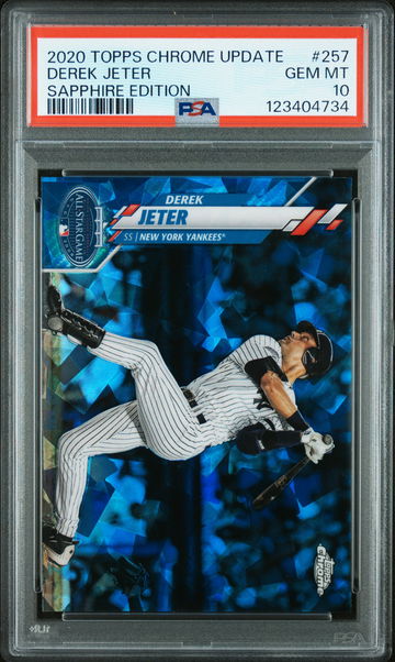 2020 Topps Chrome Update Sapphire Derek Jeter #U257 PSA 10