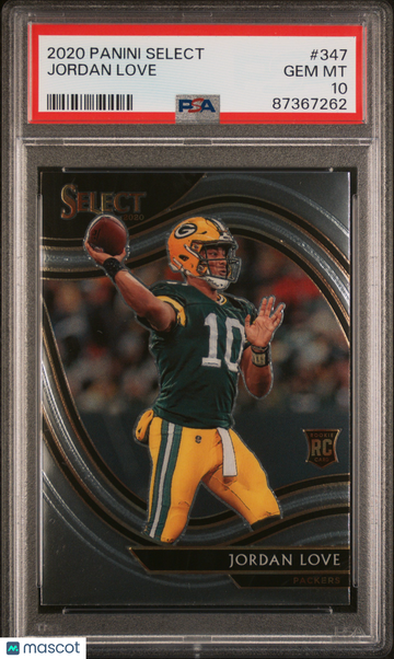 2020 Panini Select Jordan Love #347 Field Level Rookie PSA 10