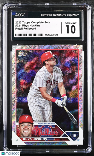 2023 Topps Complete Sets Rhys Hoskins #221 Retail Foilboard /608 CGC 10