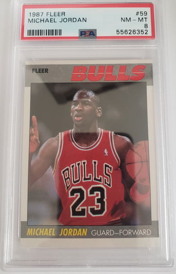 1987 Fleer Michael Jordan #59 PSA 8