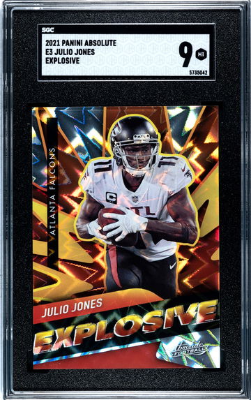 2021 Panini Absolute E3 Julio Jones Explosive, SGC 9, CASE HIT