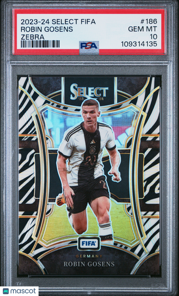 2023-24 Panini Select FIFA Robin Gosens #186 Zebra PSA 10